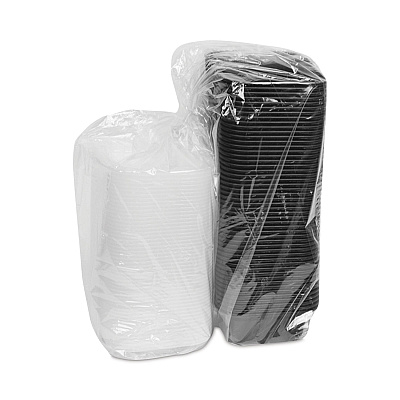 Pactiv Evergreen Newspring VERSAtainer Microwavable Containers, 12 oz, 4.5 x 5.5 x 1.75, Black/Clear, Plastic, 150/Carton (PCTNC818B)