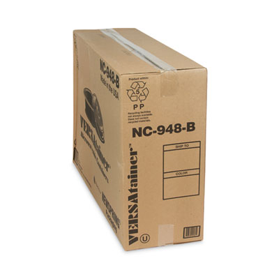 Pactiv Newspring VERSAtainer Microwavable Containers, Vented Lid, 48 oz, 9" Diameter, Black/Clear, Plastic, 150/Carton (PCTNC948B)