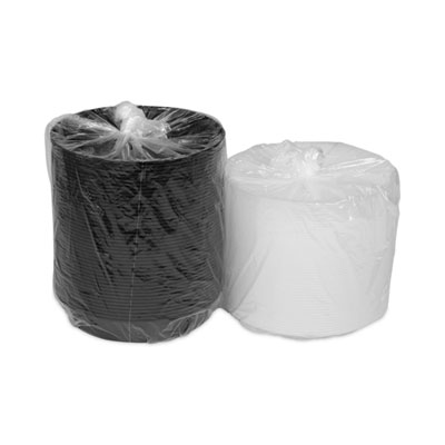 Pactiv Newspring VERSAtainer Microwavable Containers, Vented Lid, 48 oz, 9" Diameter, Black/Clear, Plastic, 150/Carton (PCTNC948B)