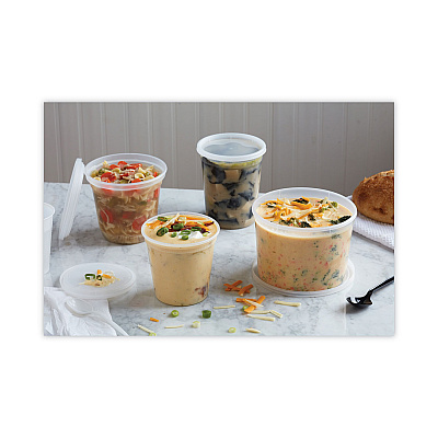 Pactiv Evergreen Newspring DELItainer Microwavable Container Lid, 6.45" Diameter x 0.45" h, Translucent, Plastic, 120/Carton (PCTNL640L)