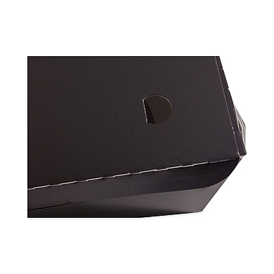 Pactiv Evergreen EarthChoice OneBox Paper Box, 55 oz, 9 x 4.85 x 2, Black, 100/Carton (PCTNOB02B)