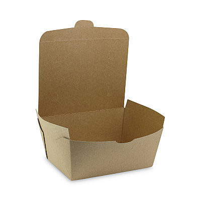 Pactiv Evergreen EarthChoice OneBox Paper Box, 66 oz, 6.5 x 4.5 x 3.25, Kraft, 160/Carton (PCTNOB03KEC)
