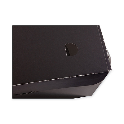 Pactiv Evergreen EarthChoice OneBox Paper Box, 77 oz, 9 x 4.85 x 2.7, Black, 162/Carton (PCTNOB04SB)