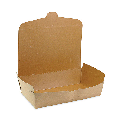 Pactiv Evergreen EarthChoice OneBox Paper Box, 77 oz, 9 x 4.85 x 2.7, Kraft, 162/Carton (PCTNOB04SKEC)