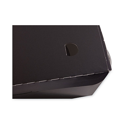 Pactiv Evergreen EarthChoice OneBox Paper Box, 46 oz, 4.5 x 4.5 x 3.25, Black, 200/Carton (PCTNOB08B)