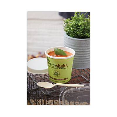 Pactiv Evergreen EarthChoice Compostable Soup Cup Large, 16 oz, 3.63" Diameter x 3.88"h, Green, Paper, 500/Carton (PCTPHSC16ECDI)