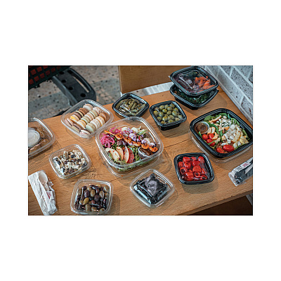 Pactiv Evergreen EarthChoice Square Recycled Bowl, 12 oz, 5 x 5 x 1.63, Clear, Plastic, 504/Carton (PCTSAC0512)