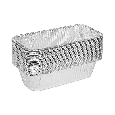 Pactiv Evergreen Aluminum Steam Table Pan, One-Third Size Deep Loaf, 3" Deep, 5.9 x 8.04, 200/Carton (PCTY6062XH)