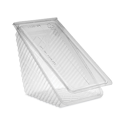 Pactiv Evergreen Plastic Hinged Lid Sandwich Container, 3.25 x 6.5 x 3, Clear, 85/Pack, 3 Packs/Carton (PCTY11334)