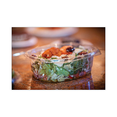Pactiv Evergreen EarthChoice Recycled PET Hinged Container, 24 oz, 7.38 x 5.88 x 2.38, Clear, Plastic, 280/Carton (PCTYCA910240000)