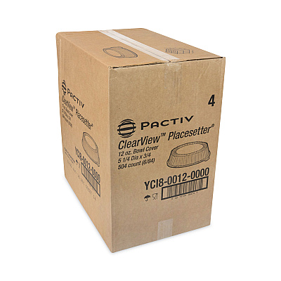 Pactiv Evergreen ClearView Dome-Style Lid with Tabs, Fluted, 8.88 x 8.88 x 0.75, Clear, Plastic, 504/Carton (PCTYCI800120000)