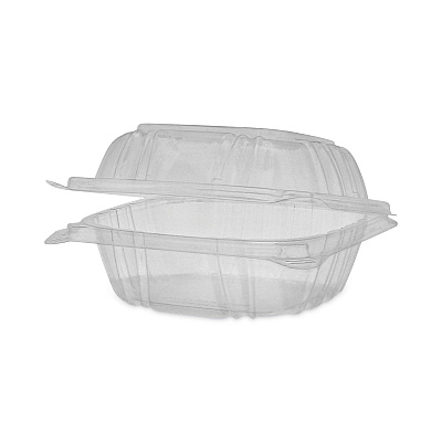 Pactiv Evergreen SENSATION SmartLock Hinged Lid Container, 5.24 x 5.25 x 2.57, Clear, Plastic, 375/Carton (PCTYCI820500000)