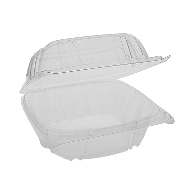 Pactiv Evergreen SENSATION SmartLock Hinged Lid Container, 5.74 x 5.95 x 3.1, Clear, Plastic, 500/Carton (PCTYCI821600000)