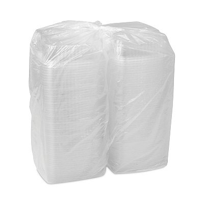 Pactiv Evergreen Showcase Deli Container, Base Only, 2-Compartment, 10 oz; 23 oz, 9 x 7.4 x 1.5, Clear, Plastic, 220/Carton (PCTYCI854200000)