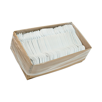 Pactiv Evergreen Fieldware Cutlery, Fork, Mediumweight, White, 1,000/Carton (PCTYFWFWCH)