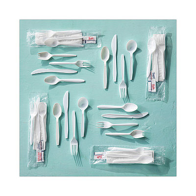Pactiv Evergreen Fieldware Cutlery, Fork, Mediumweight, White, 1,000/Carton (PCTYFWFWCH)