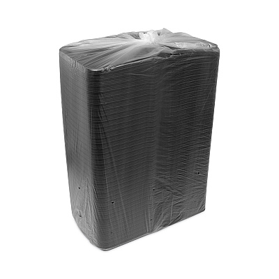 Pactiv Evergreen SmartLock Foam Hinged Lid Container, Medium, 8 x 8.5 x 3, Black, 150/Carton (PCTYHLB08010000)