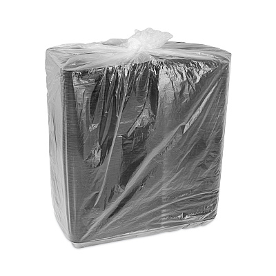 Pactiv Evergreen SmartLock Foam Hinged Lid Container, Large, 9 x 9.13 x 3.25, Black, 150/Carton (PCTYHLB09010000)