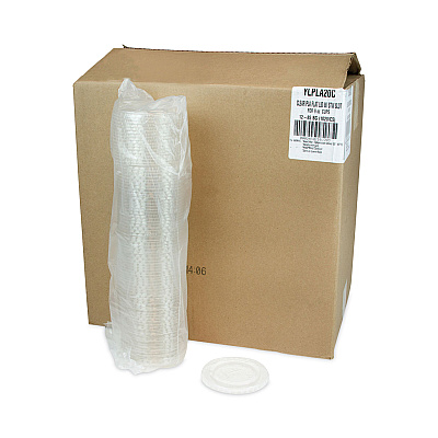 Pactiv Evergreen EarthChoice Compostable Cold Cup Lid with Straw Slot for A Cups, Fits 7, 9, 20 oz A Cups, 1,020/Carton (PCTYLPLA20C)