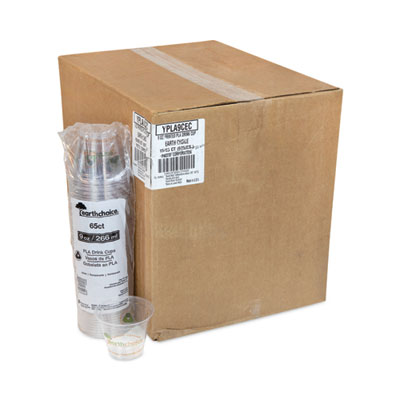 Pactiv Evergreen EarthChoice Compostable Cold Cup, 9 oz, Clear/Printed, 975/Carton (PCTYPLA9CEC)