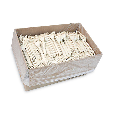 Pactiv Evergreen EarthChoice PSM Cutlery, Heavyweight, Fork, 6.88", Tan, 1,000/Carton (PCTYPSMFTEC)