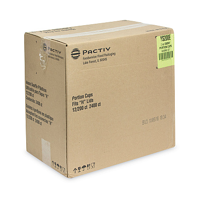 Pactiv Evergreen Plastic Portion Cup, 2 oz, Black, 200/Bag, 12 Bags/Carton (PCTYS200E)