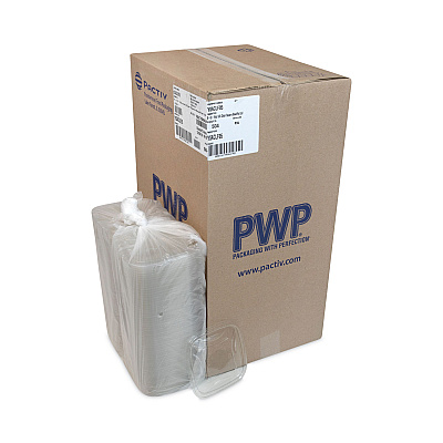 Pactiv Evergreen EarthChoice Square Recycled Bowl Flat Lid, 5.5 x 5.5 x 0.75, Clear, Plastic, 504/Carton (PCTYSACLF05)