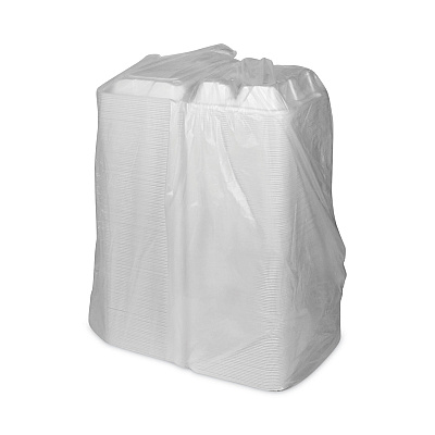 Pactiv Evergreen Vented Foam Hinged Lid Container, Dual Tab Lock Economy, 3-Compartment, 8.42 x 8.15 x 3, White, 150/Carton (PCTYTD18803ECON)
