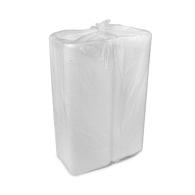 Pactiv Evergreen Vented Foam Hinged Lid Container, Dual Tab Lock, 8.42 x 8.15 x 3, White, 150/Carton (PCTYTD188010000)