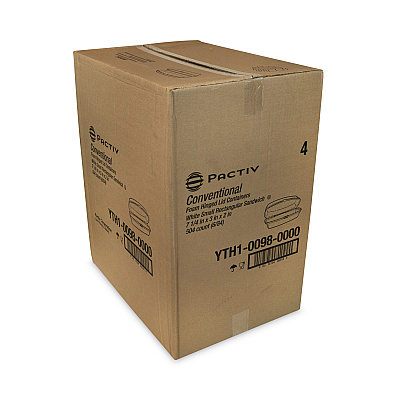 Pactiv Evergreen Foam Hinged Lid Container, Single Tab Lock Hot Dog, 7.25 x 3 x 2, White, 504/Carton (PCTYTH100980000)