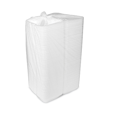 Pactiv Evergreen Foam Hinged Lid Container, Single Tab Lock #205 Utility, 9.19 x 6.5 x 2.75, White, 150/Carton (PCTYTH102050001)