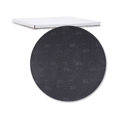 Boardwalk Sanding Screens, 20" Diameter, 80 Grit, Black, 10/Carton (BWK50208010)