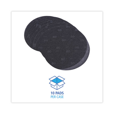 Boardwalk Sanding Screens, 20" Diameter, 80 Grit, Black, 10/Carton (BWK50208010)