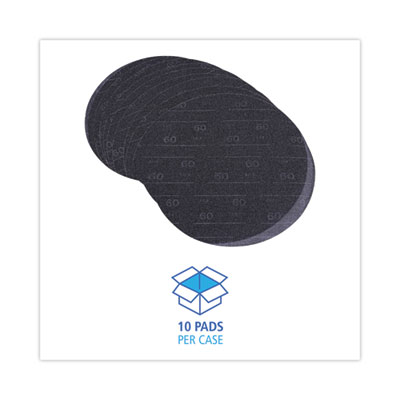 Boardwalk Sanding Screens, 17" Diameter, 60 Grit, Black, 10/Carton (BWK50176010)