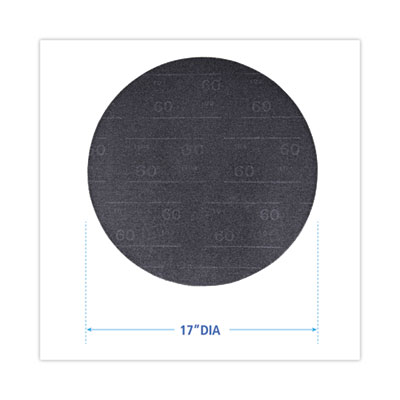 Boardwalk Sanding Screens, 17" Diameter, 60 Grit, Black, 10/Carton (BWK50176010)