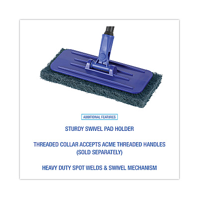 Boardwalk Swivel Pad Holder, Plastic, Blue, 4 x 9 (BWK00405EA)