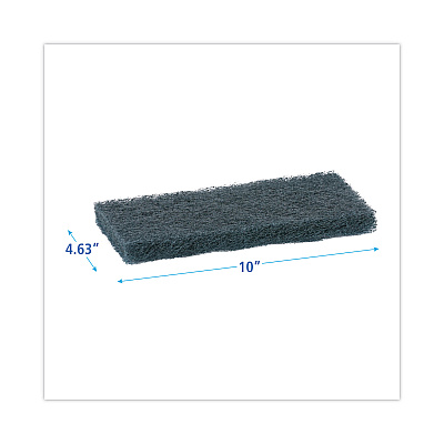 Boardwalk Medium-Duty Scour Pad, 10 x 4.63, Blue, 20/Carton (BWK402)