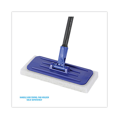 Boardwalk Light Duty Scour Pad, 4.63  x 10, White, 20/Carton (BWK401)