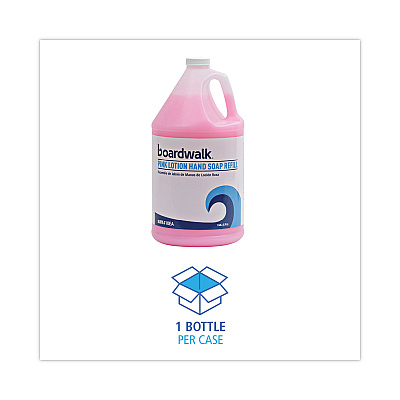 Boardwalk Mild Cleansing Pink Lotion Soap, Cherry Scent, 1 gal (BWK410EA)