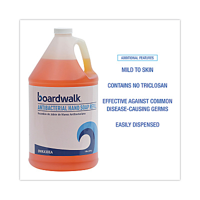 Boardwalk Antibacterial Liquid Soap, Clean Scent, 1 gal (BWK430EA)