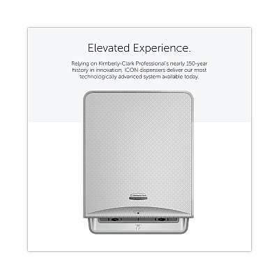 Kimberly-Clark ICON Automatic Roll Towel Dispenser, 20.12 x 16.37 x 13.5, Silver Mosaic (KCC53691)