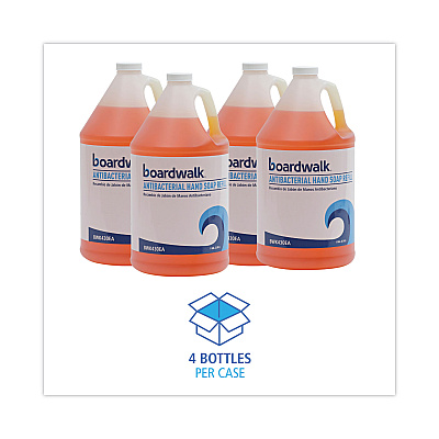 Boardwalk Antibacterial Liquid Soap, Clean Scent, 1 gal, 4/Carton (BWK430CT)