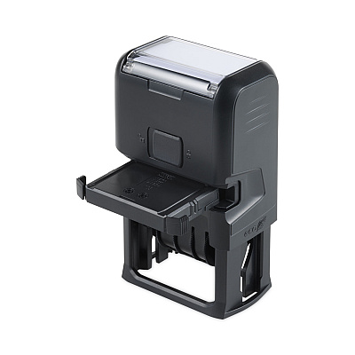 Trodat Printy Economy 5-in-1 Date Stamp, Self-Inking, 1.63" x 1", Blue/Red (USSE4754)