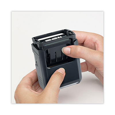 Trodat Printy Economy 5-in-1 Date Stamp, Self-Inking, 1.63" x 1", Blue/Red (USSE4754)