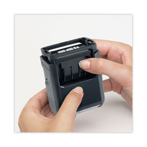 Trodat Printy Economy 5-in-1 Date Stamp, Self-Inking, 1.63" x 1", Blue/Red (E4754)
