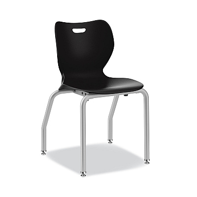 HON SmartLink Four-Leg Chair, 19.5" x 19.63" x 31", Onyx Seat, Onyx Base, 4/Carton (HONSL4L18EONP)
