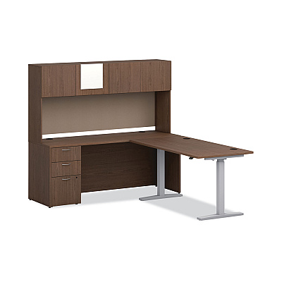 HON Mod Laminate Doors for 72"W Mod Desk Hutch, 17.86 x 14.82, Sepia Walnut  2/Carton (HONLDR72LMLE1)