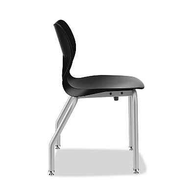 HON SmartLink Four-Leg Chair, 19.5" x 19.63" x 31", Onyx Seat, Onyx Base, 4/Carton (HONSL4L18EONP)