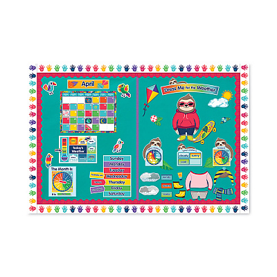 Carson-Dellosa Education Curriculum Bulletin Board Sets, 54-Piece Set, Dress Me for the Weather, 23.5" x 7.5", Multicolor (CDP110487)