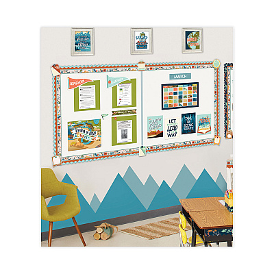 Carson-Dellosa Education Calendar Bulletin Board Sets, 123-Piece Set, Let's Explore, 23" x 13", Multicolor (CDP110556)